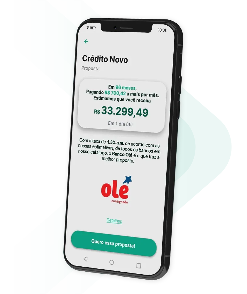 Oferta de empréstimo consignado no app Konsi