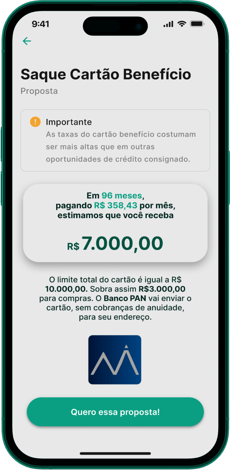 Tela de Saque Cartão Benefício do app Konsi Tela de Saque Cartão Benefício do app Konsi